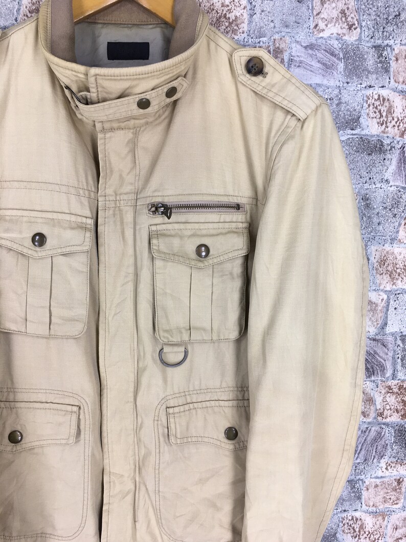 Vintage Tactical Utility Cargo Jacket Medium Casual Cargo Etsy