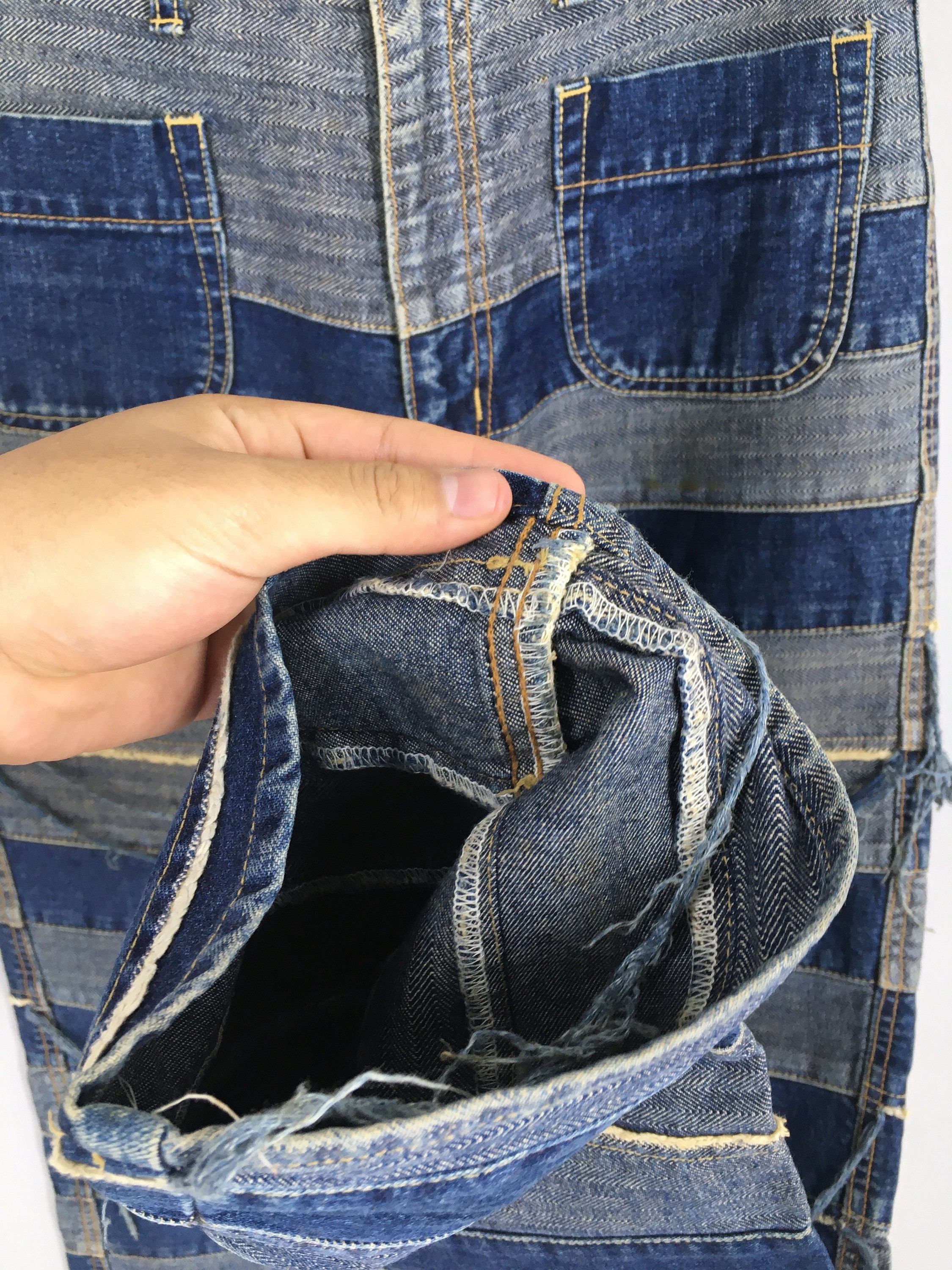 Size 28x32 Hysteric Glamour Hagi Distressed Flared Jeans Patchwork