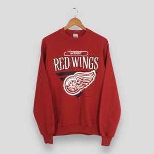 Vintage Detroit Red Wings NHL Sweatshirt XLarge Detroit Red Wings Printed Crewneck Detroit Red Wings National Hockey League Sweater Size XL
