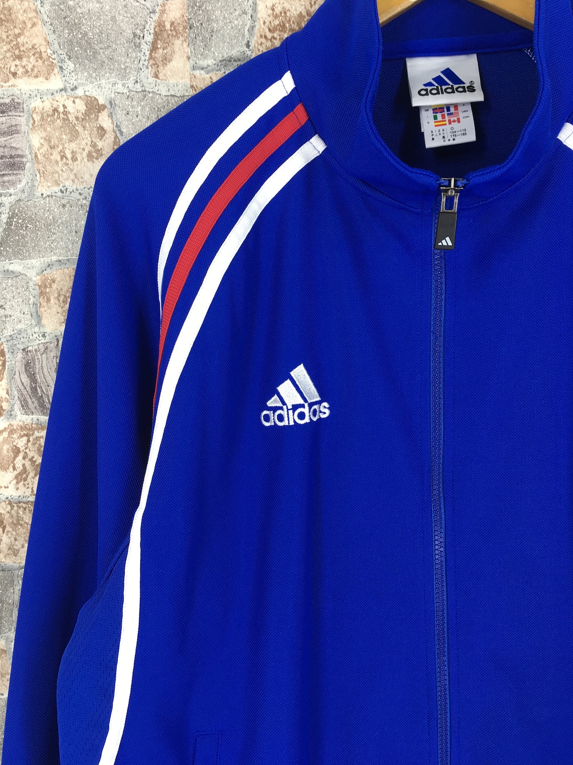 Adidas Blue Track Top Jacket Large Vintage 1990's Adidas | Etsy