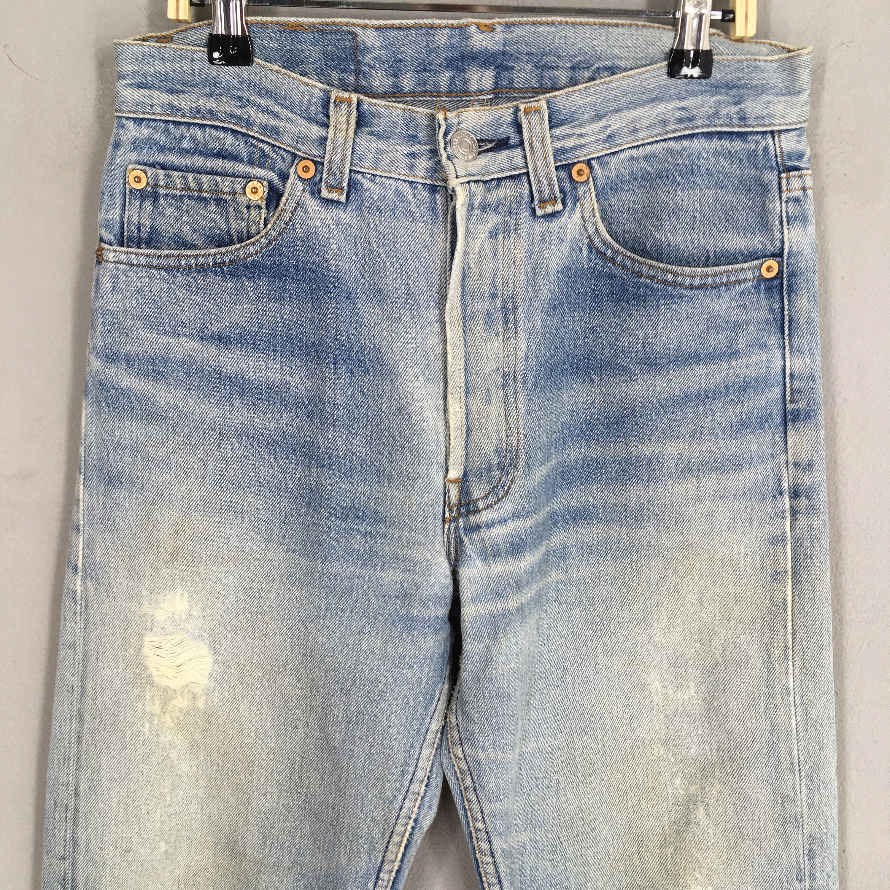 Size 27x30.5 Vintage 1980s Levi's 501 Faded Blue Jeans Stonewash