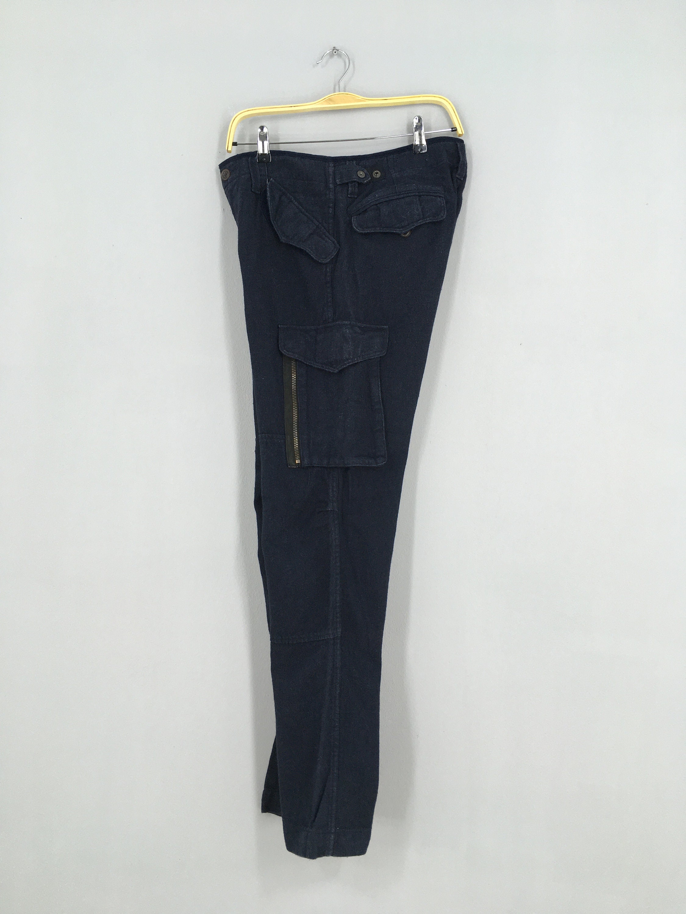 Size 30x30.5 Vintage Japanese Navy Blue Cargo Pants Tactical Pants