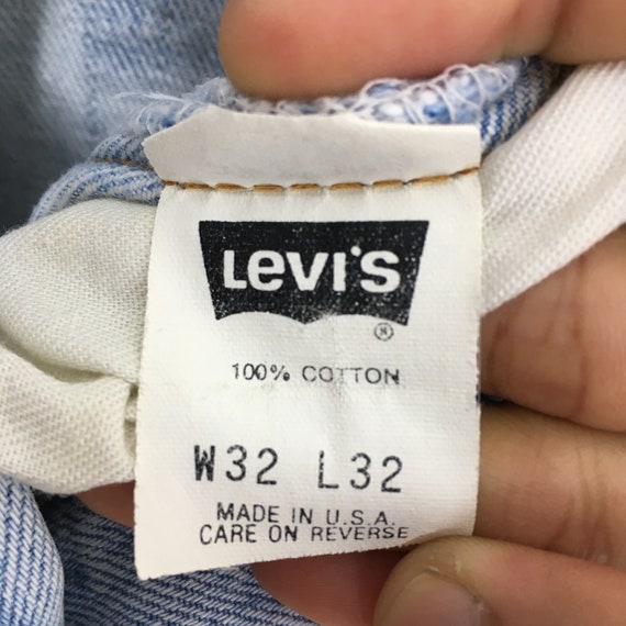 Size 31x29 Vintage Levis 501 Pale Blue Jeans Dirt… - image 4