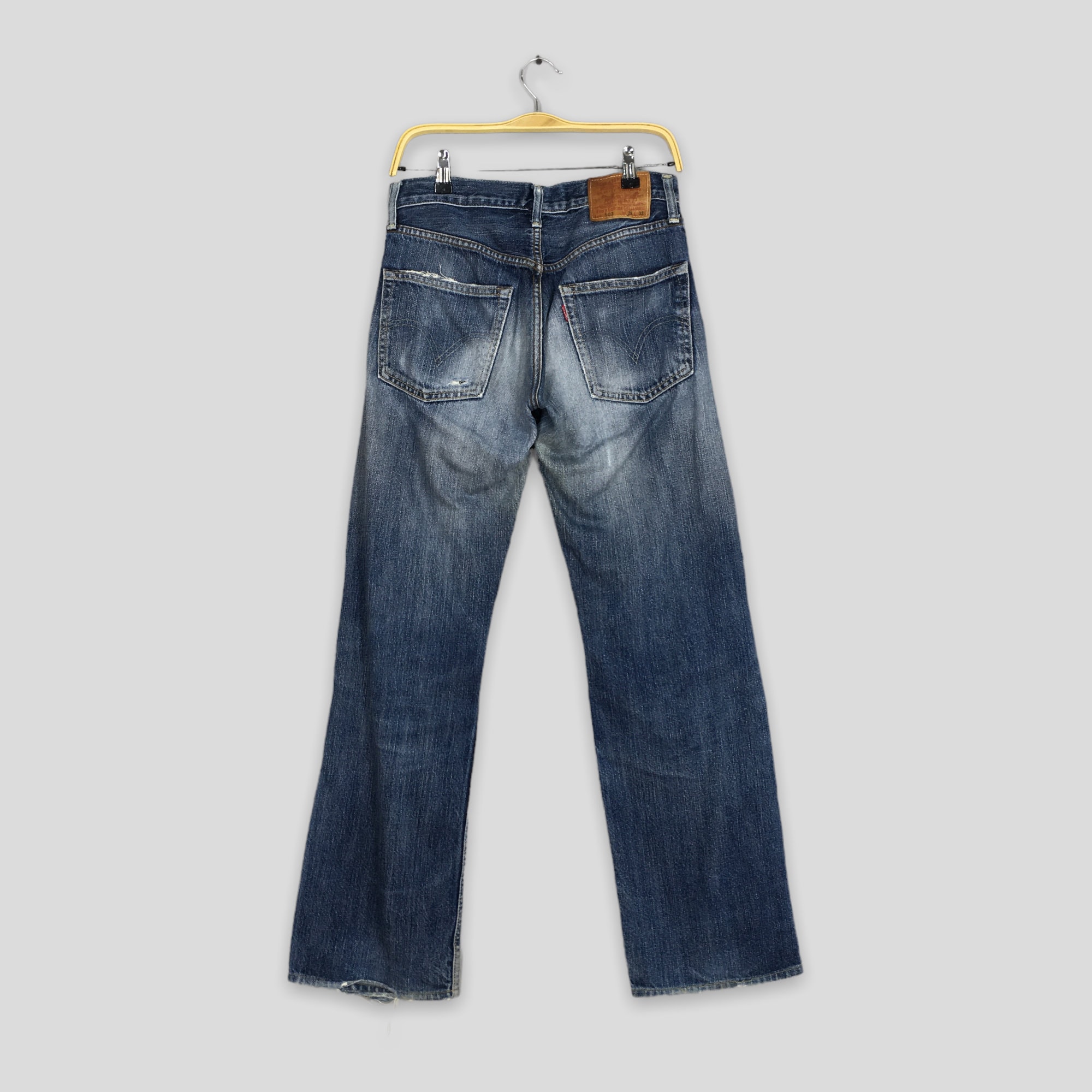 Size 29x30 Vintage Levi's 503 Faded Blue Jeans Straight Cut Jeans