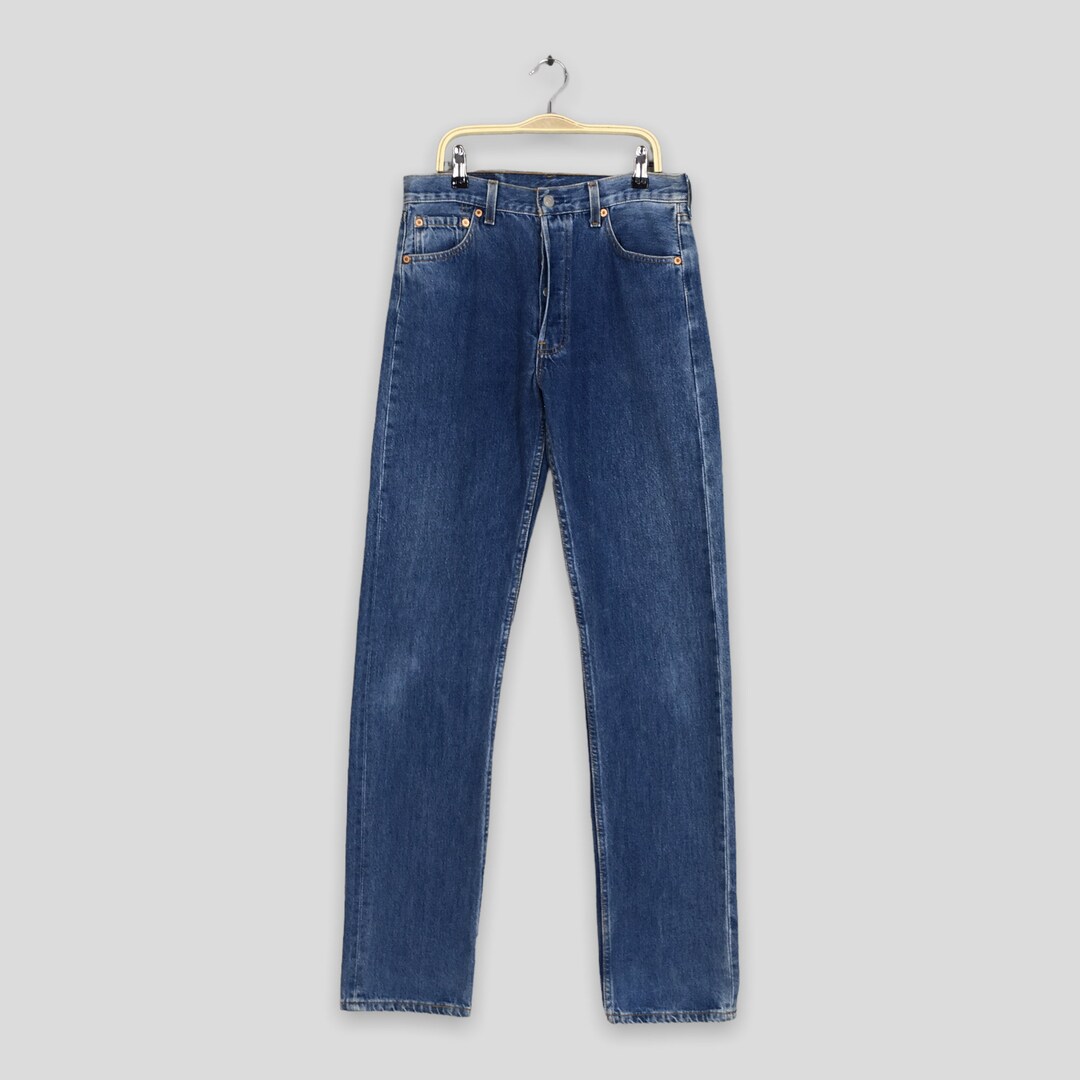 Size 28x34 Vintage 90s Levi's 501 Faded Blue Stonewash Jeans 1990s