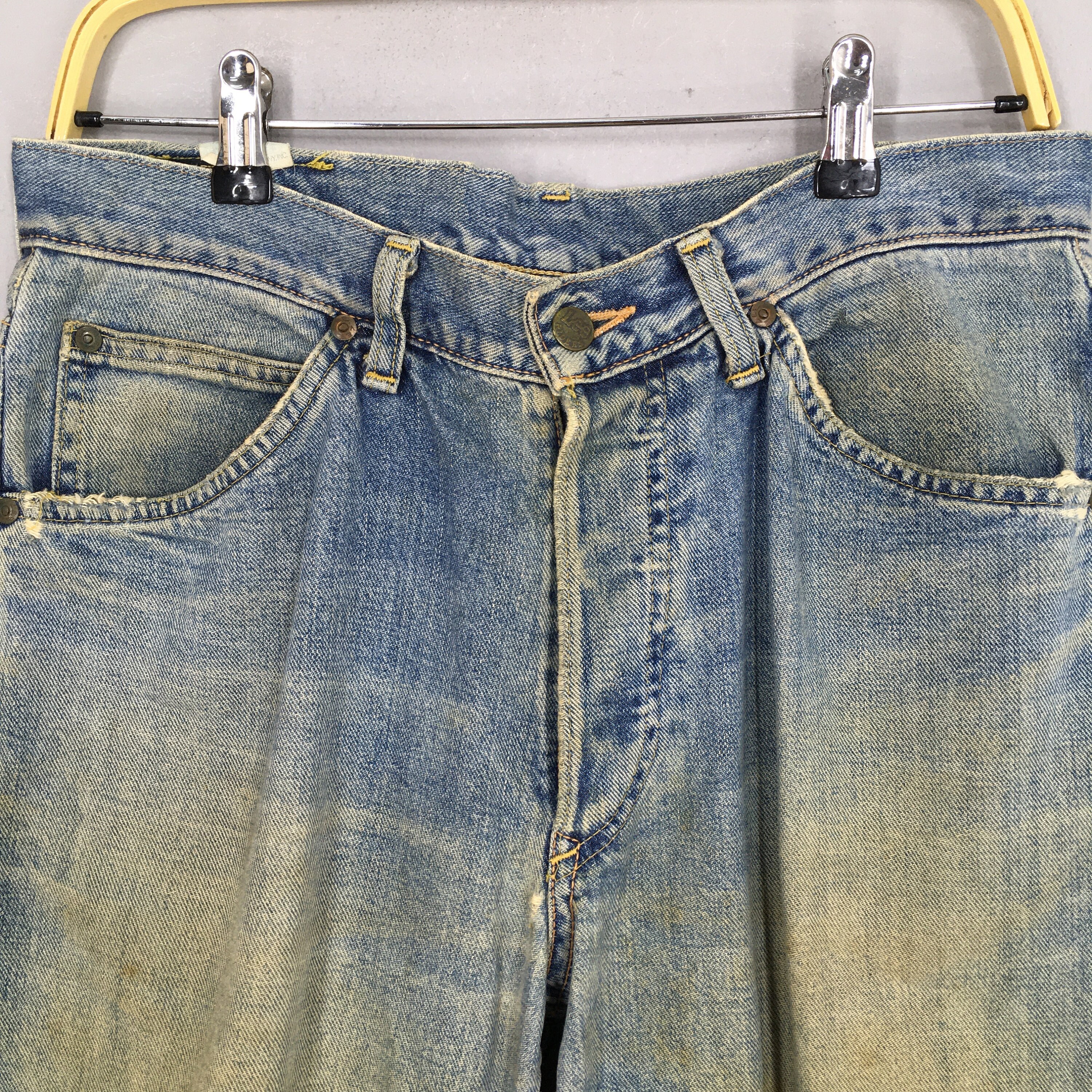 Size 31x29.5 Vintage 90s Lee Riders Faded Dirty Jeans