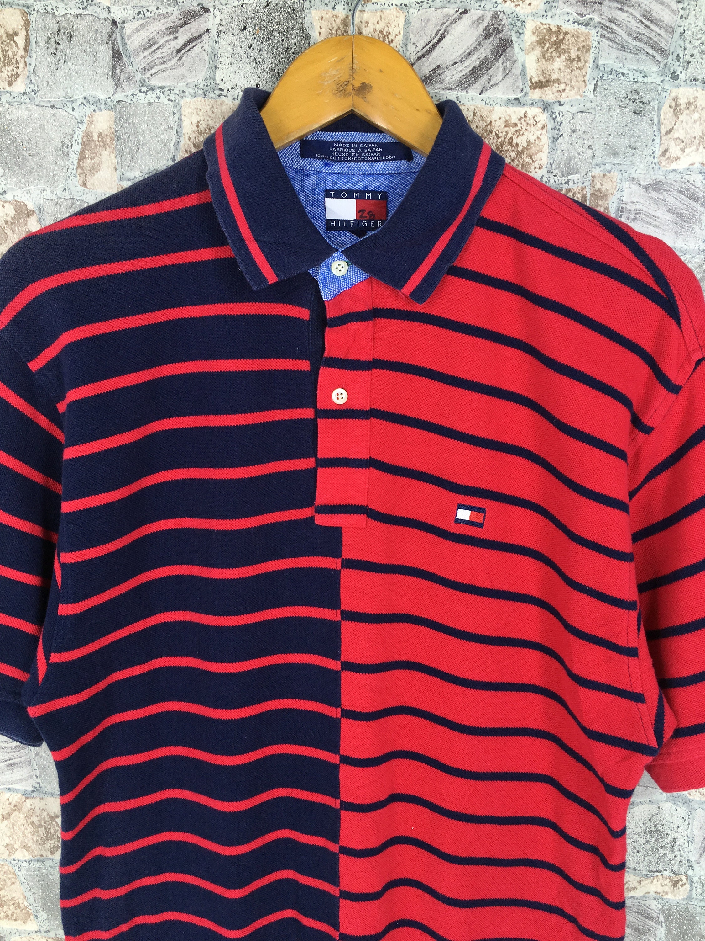 Vintage Tommy Hilfiger Polo Shirts Small Tommy Sports Striped | Etsy