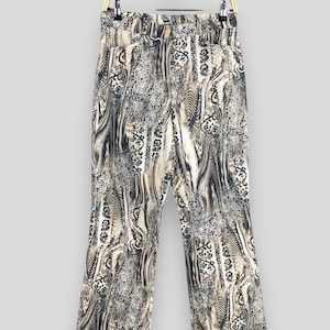 Size 28x27.5 Marcello Cioni Multicolor Pants Bootcut Flared Pants Made In Italy Low Waisted Pants Pop Art Italy Overprinted Pants W28