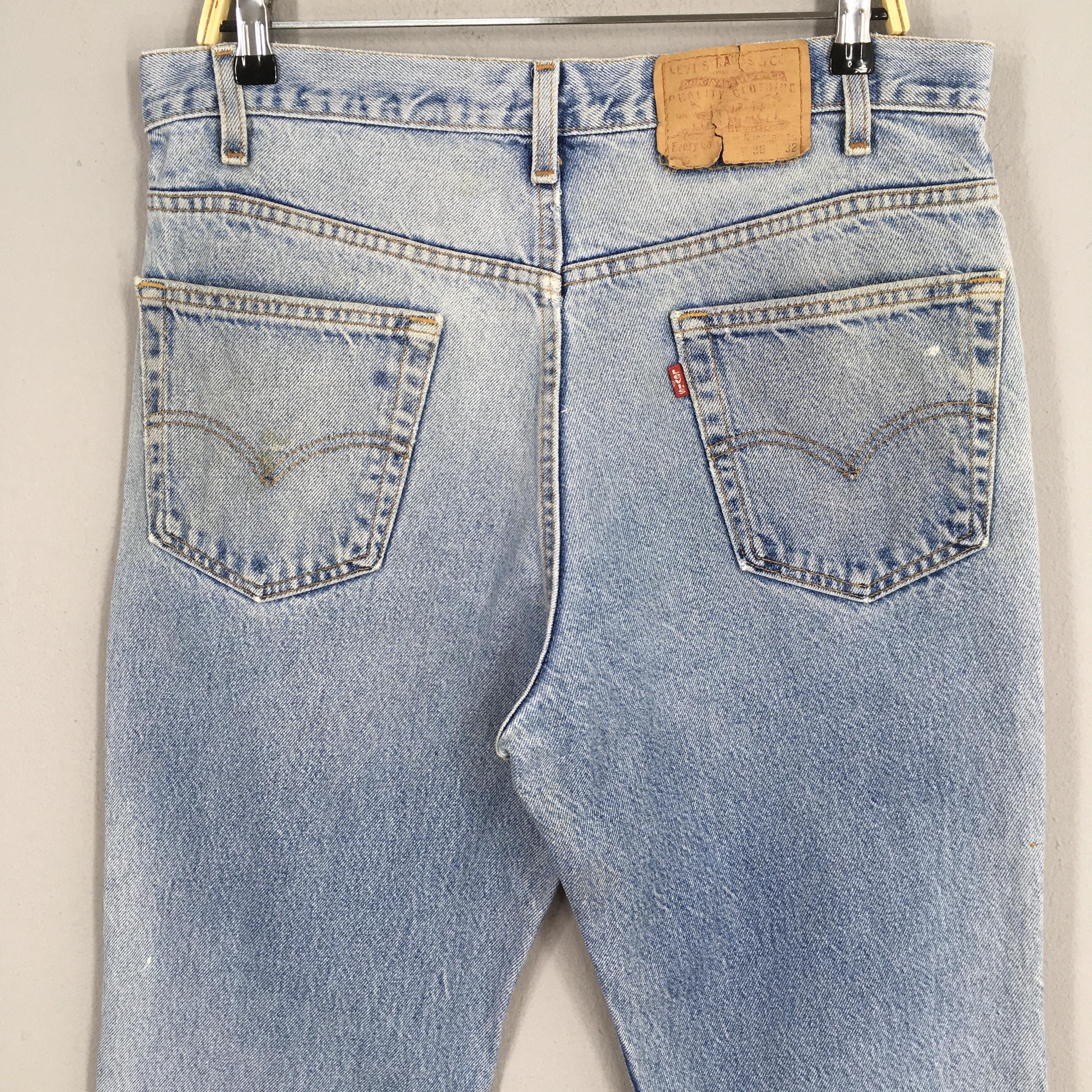 Size 33x30 Vintage 1990's Levi's 517 Pale Blue Flared Jeans Unisex
