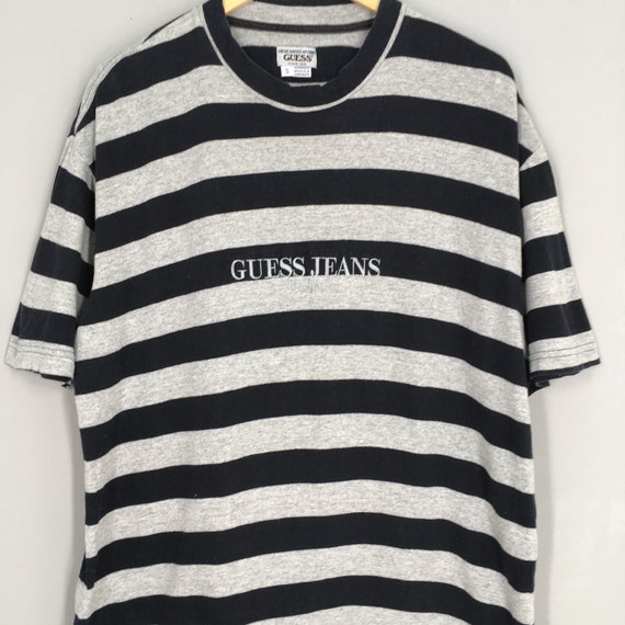 Vintage Guess Jeans Striped Tshirt Small 1990's Guess - Etsy