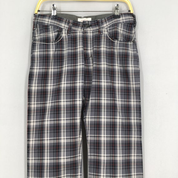 Size 30x29 Hiromichi Japanese Tartan Plaid Checkered Casual Size 30x29 Hiromichi Japanese Tartan Plaid Checkered Casual