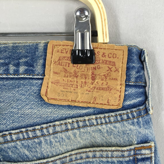 Size 28x29 Vintage 90s Levi's 501 Faded Blue Jean… - image 8