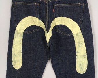EVISU ビンテージデニム EVISU DENIM Big&Small Seagull Pants エビス デニムパンツ W32