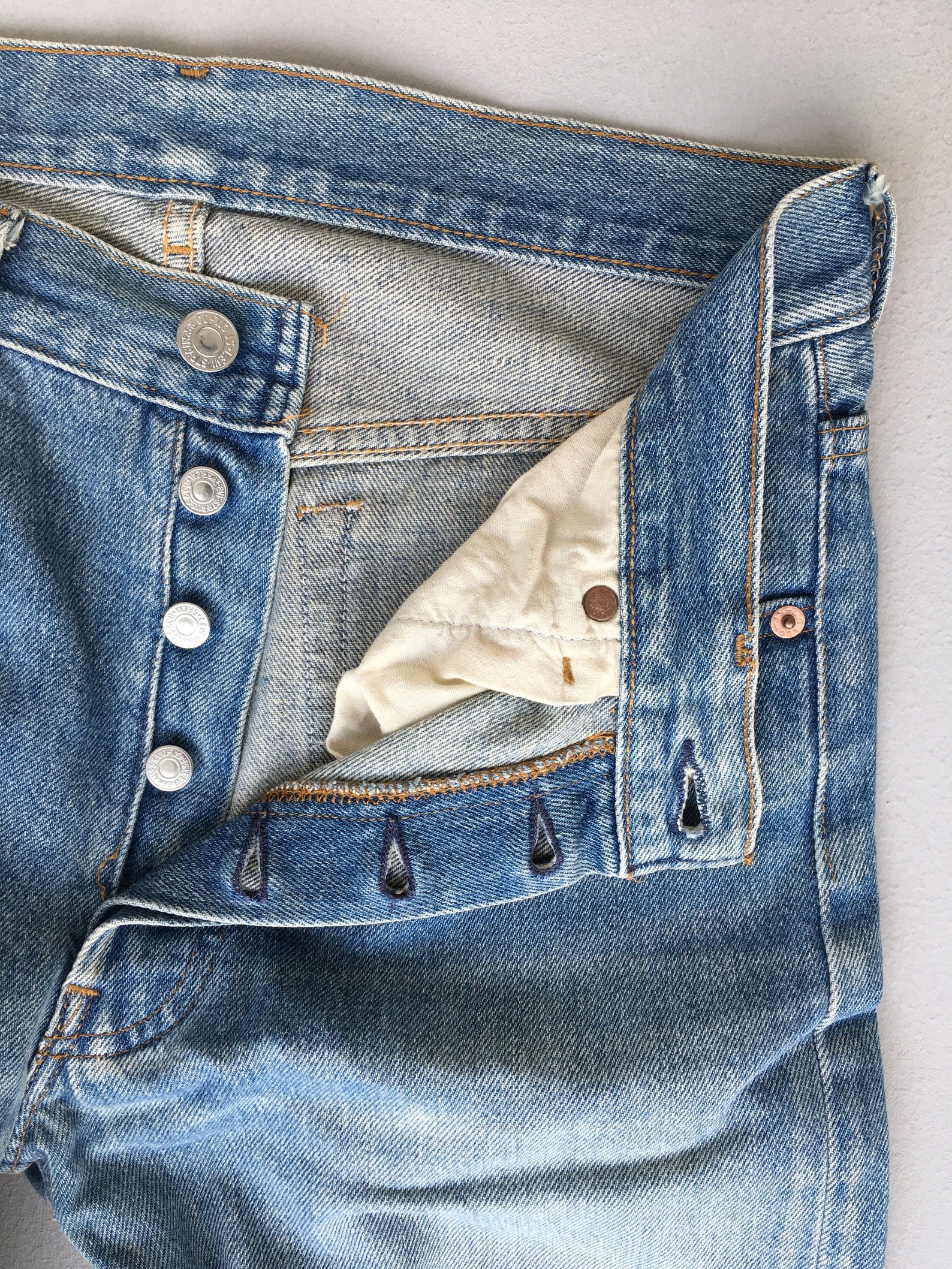 Size 28x30 Vintage 80s Levi's 501 Faded Blue Dirty Jeans | Etsy