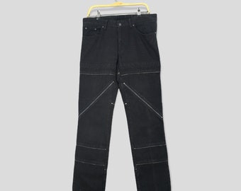 Size 34x33 Custom Culture Denim Multi Zipper Punk Pants Slim Fit Pants Vintage Bondage Gothic Pants Japanese Seditionaries Pants W34