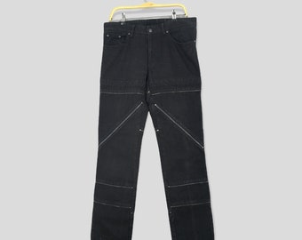 Size 34x33 Custom Culture Denim Multi Zipper Punk Pants Slim