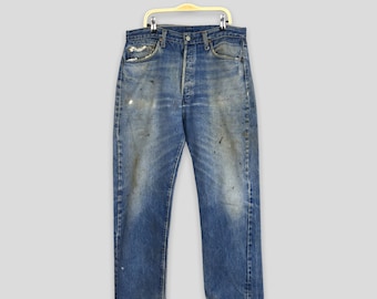 Size 31x28.5 Vintage 80s Levi&#39;s 501 Faded Dirty Redline Jeans Levis Stonewash Jeans Levis 501 Selvedge Denim Levi&#39;s 501 Distressed Jeans W31