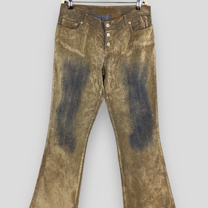 Flare Jeans Morgan Homme Patches Distress Faded Bootcut Y2k