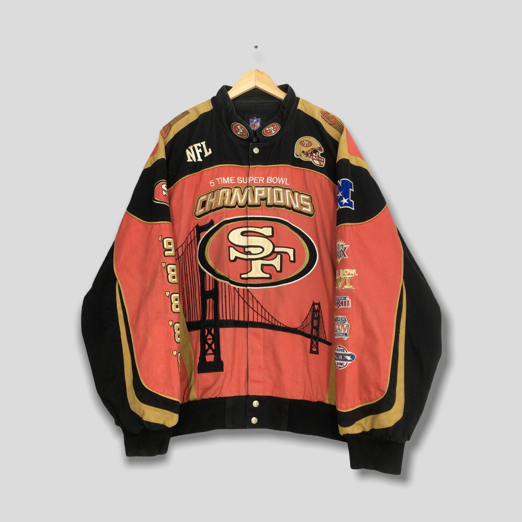 49ers Leather Jacket - Etsy