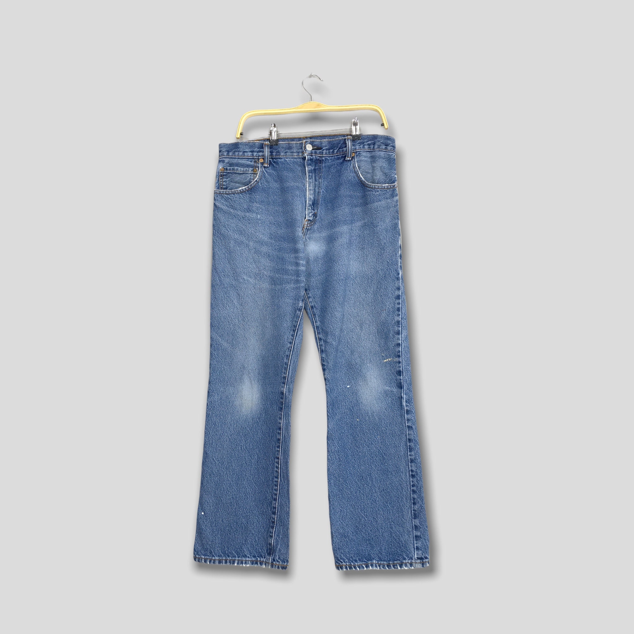 Size 33x31 Vintage Levi's 517 Bootcut Jeans Faded Blue 1990's