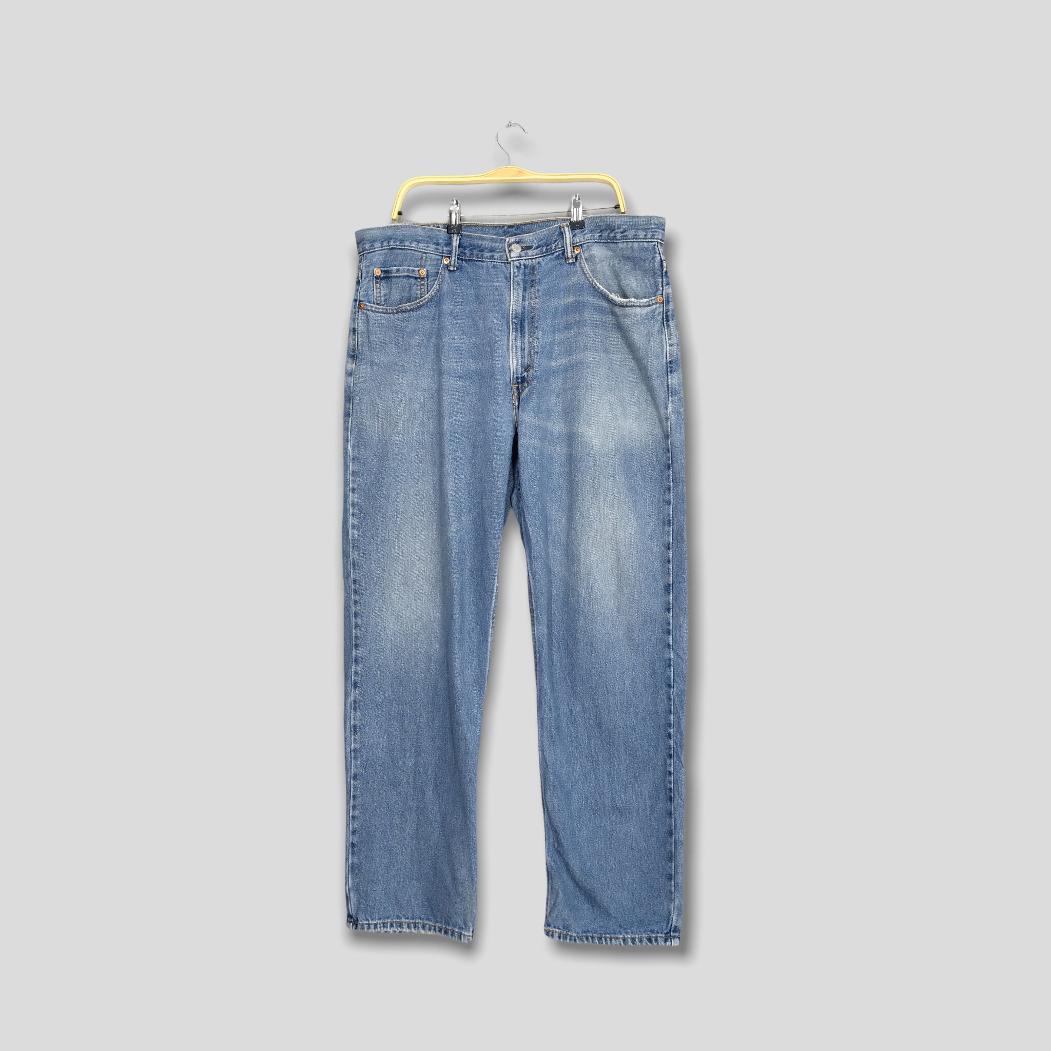 Size 39x33 Vintage Levi's 550 Relaxed Fit Jeans Stone Washed Denim
