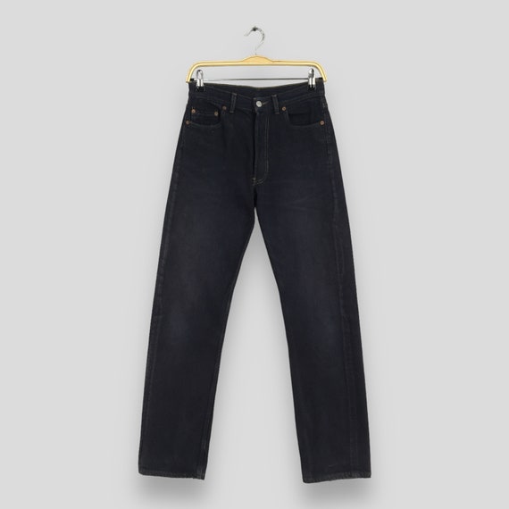 Size 27x30.5 Vintage 90s Levi's 501 Black Jeans Light Wash Levi's