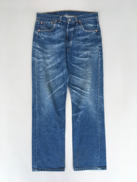 Size 30x30.5 Vintage 90s Levi's 501 Faded Blue Jeans Levis