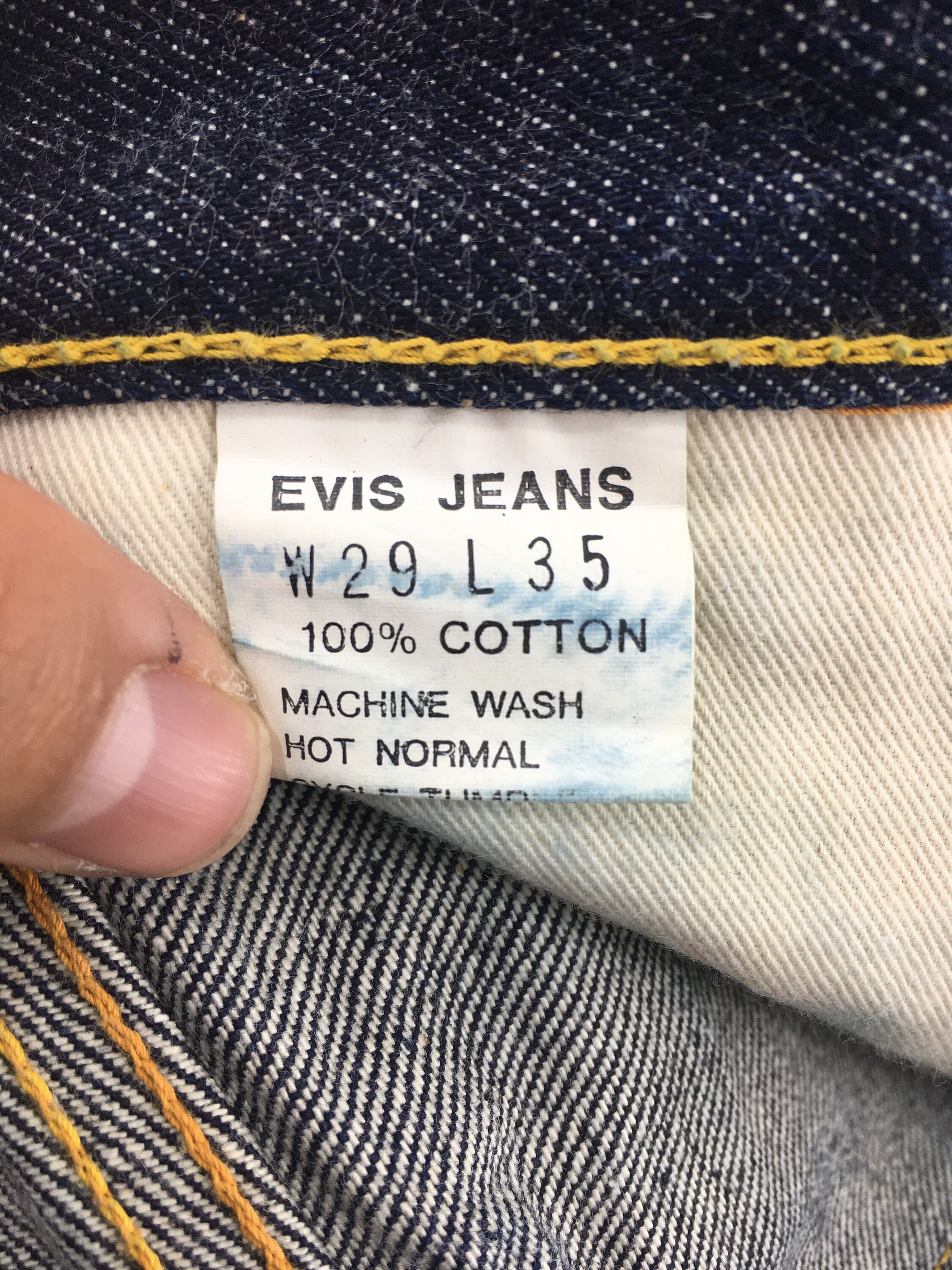 Size 28x33.5 Vintage Evis Big Daicock Painted Japan Denim Size 28x33.5 Vintage Evis Big Daicock Painted Japan Denim