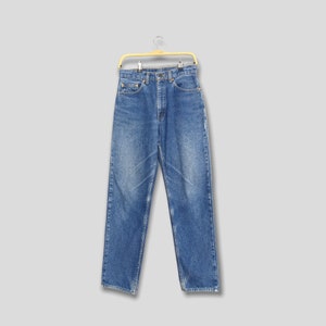 Size 28x30 Vintage Levis 610 Indigo Blue Jeans 1990s Levis Skinny Fit Denim Distressed Jeans Vtg 90s Levi&#39;s Mom Jeans Tapered Leg Denim W28