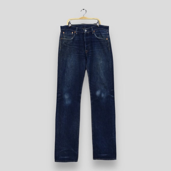 90s USA製 Levi's 501 デニム W33 L30 ビンテージ 90's Levi's 501 先染め ブラックデニムパンツ 