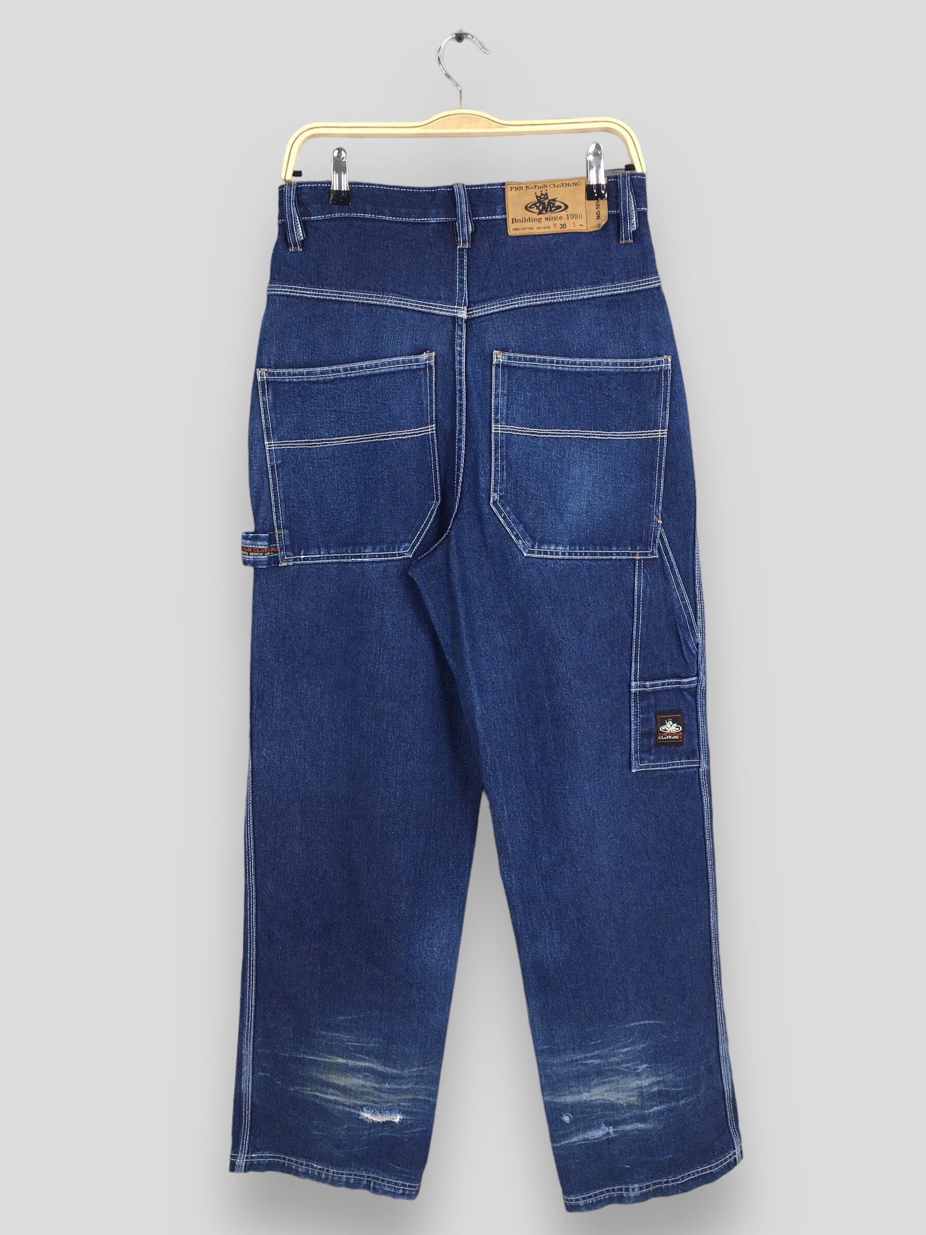 90s PNB NATION 刺繍 ヒップホップデニム W38 極太 90s PNB NATION 刺繍 ヒップホップデニム W38 極太 - メルカリ