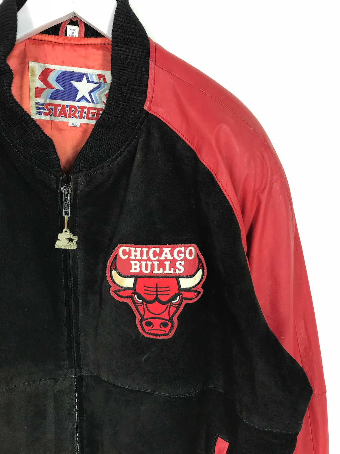 Vintage 1980s Chicago Bulls Bomber Jacket Leather XLarge | Etsy