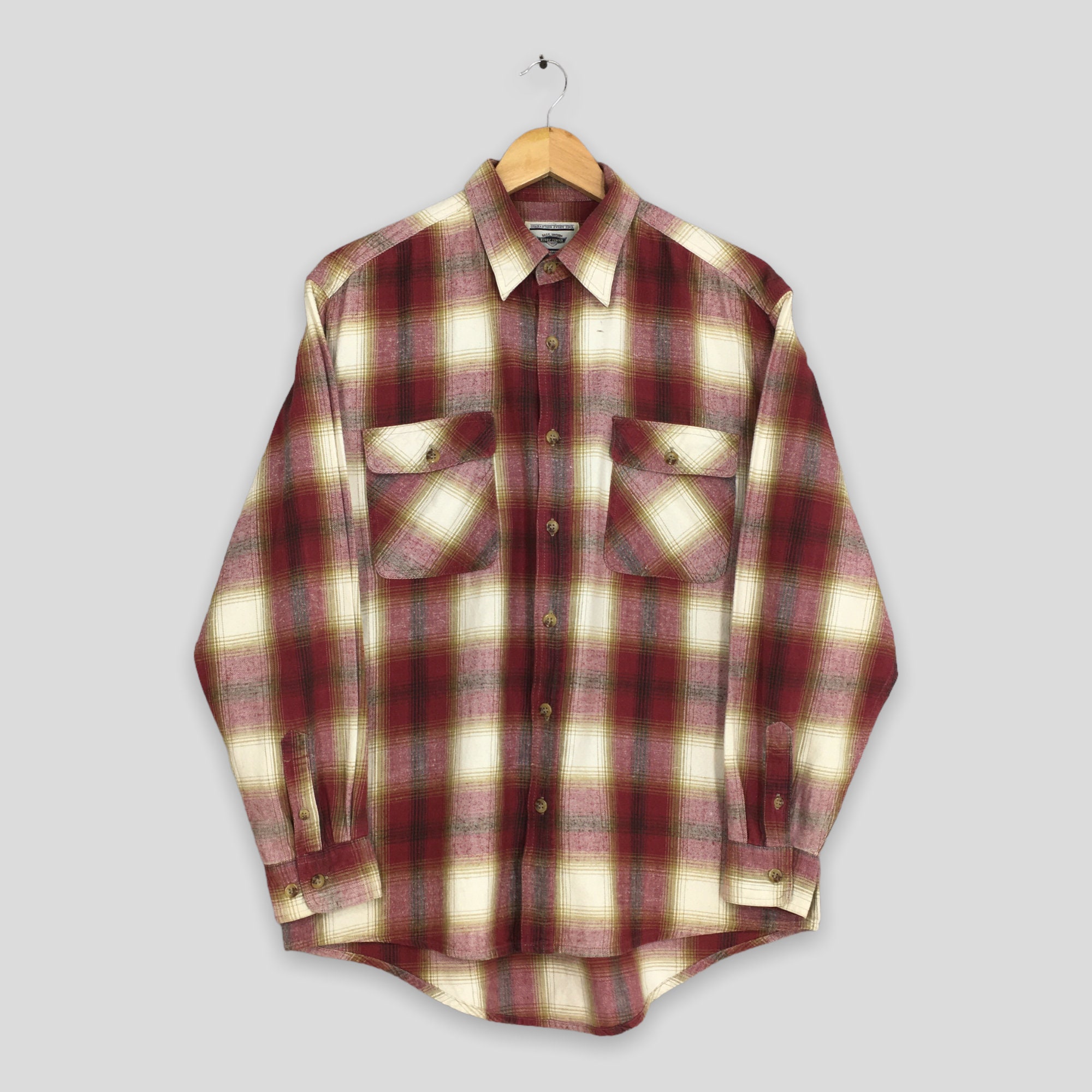 トップス 80's shadow boxer print flannel shirt 80's shadow boxer print flannel shirt