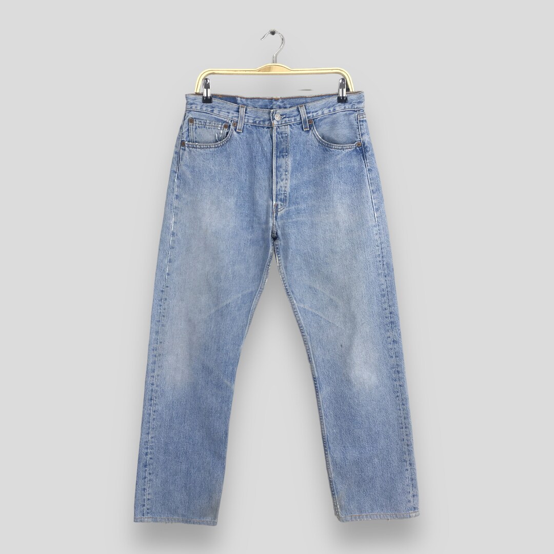 Size 30x29 Vintage 90s Levi's 501 Faded Blue Jeans Light Wash Levi's ...