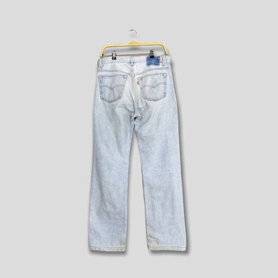 Size 31x29 Vintage Levis 501 Pale Blue Jeans Dirt… - image 7