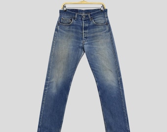 Vintage 501 Levi's W31 L30 Mens Jeans, Warn Denim, 5 Button Jeans