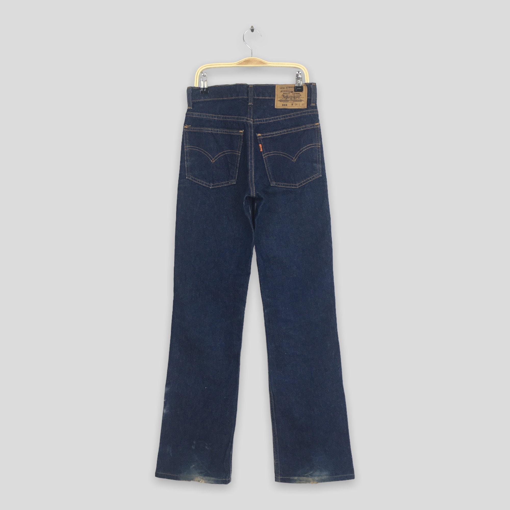 Size 26x30 Vintage Levi's 653 Bootcut Flared Jeans Medium Rise