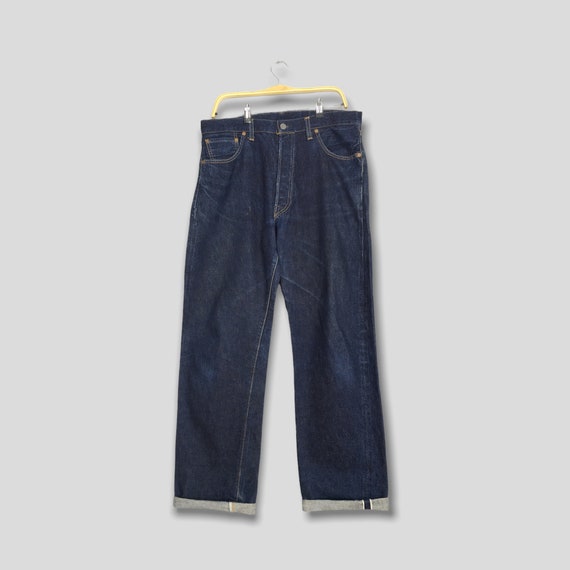 Size 36x32 Vintage Levis 501XX Big E LVC Indigo Blue Denim Jeans 1990s Levis Redline Selvedge Jeans Levis 501XX Japan Repro Indigo Jeans W36