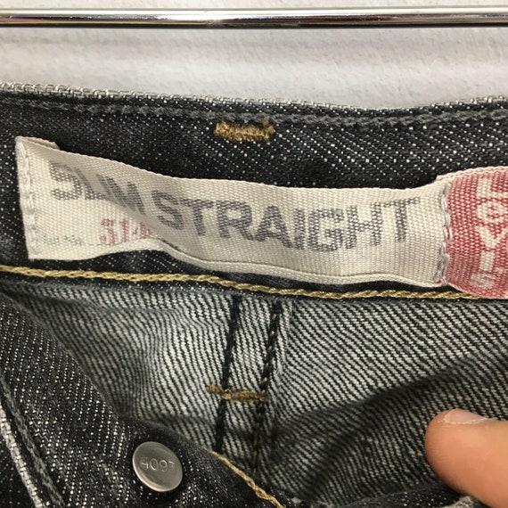 Size 34x31 Vintage Levi's 514 Slim Straight Jeans… - image 5