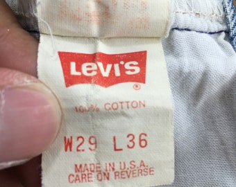 Size 27x30.5 Vintage 1980s Levi's 501 Faded Blue Jeans Stonewash