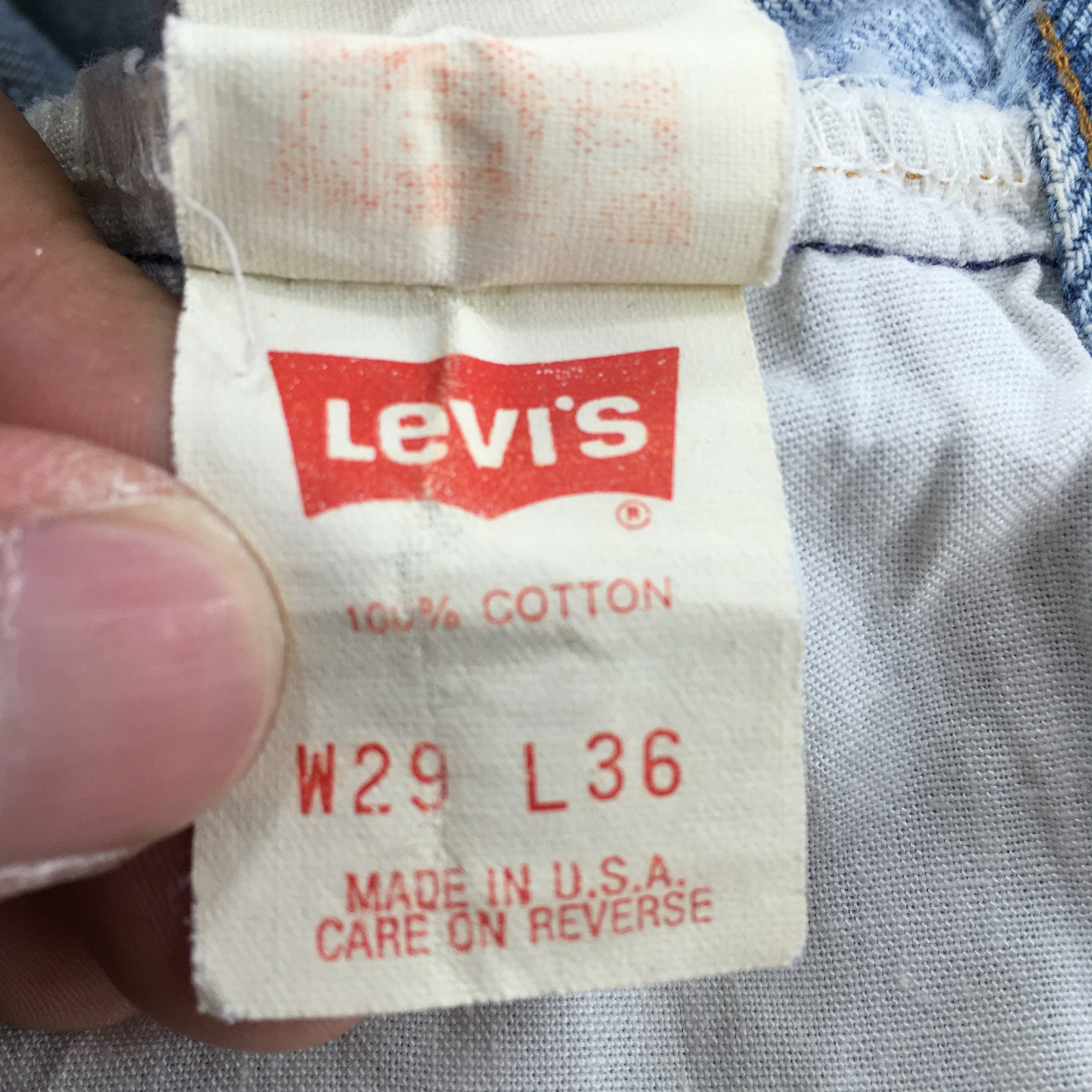 Size 27x30.5 Vintage 1980s Levi's 501 Faded Blue Jeans Stonewash