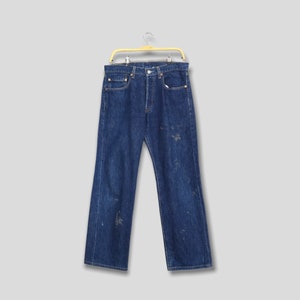 Size 32x29 Vintage 90s Levi&#39;s 501 Dark Blue Jeans Button Fly Denim Jeans 1990s Levi&#39;s Dirty Denim Straight Cut Jeans Levis Men Jeans W32