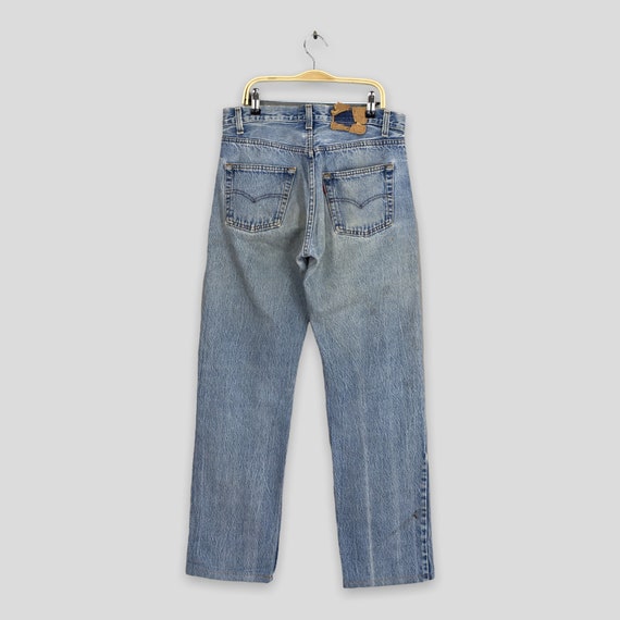 Size 28x29 Vintage 90s Levi's 501 Faded Blue Jean… - image 7