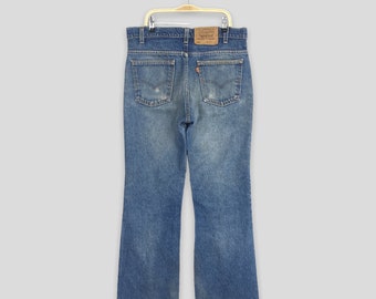 Size 32x28 Vintage 90s Levi's 517 Flared Jeans Levis Blue Bootcut