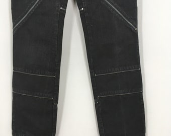 Size 34x33 Custom Culture Denim Multi Zipper Punk Pants Slim