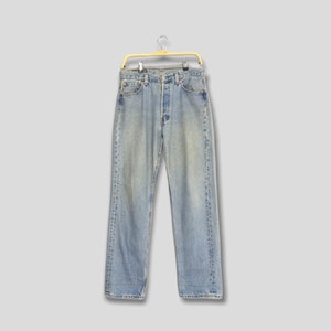 Size 30x30 Vintage 90s Levi&#39;s 501 Pale Blue Jeans Light Washed Jeans 1990s Levis 501 Faded Dirty Denim Levi&#39;s 501 Distressed Jeans W30