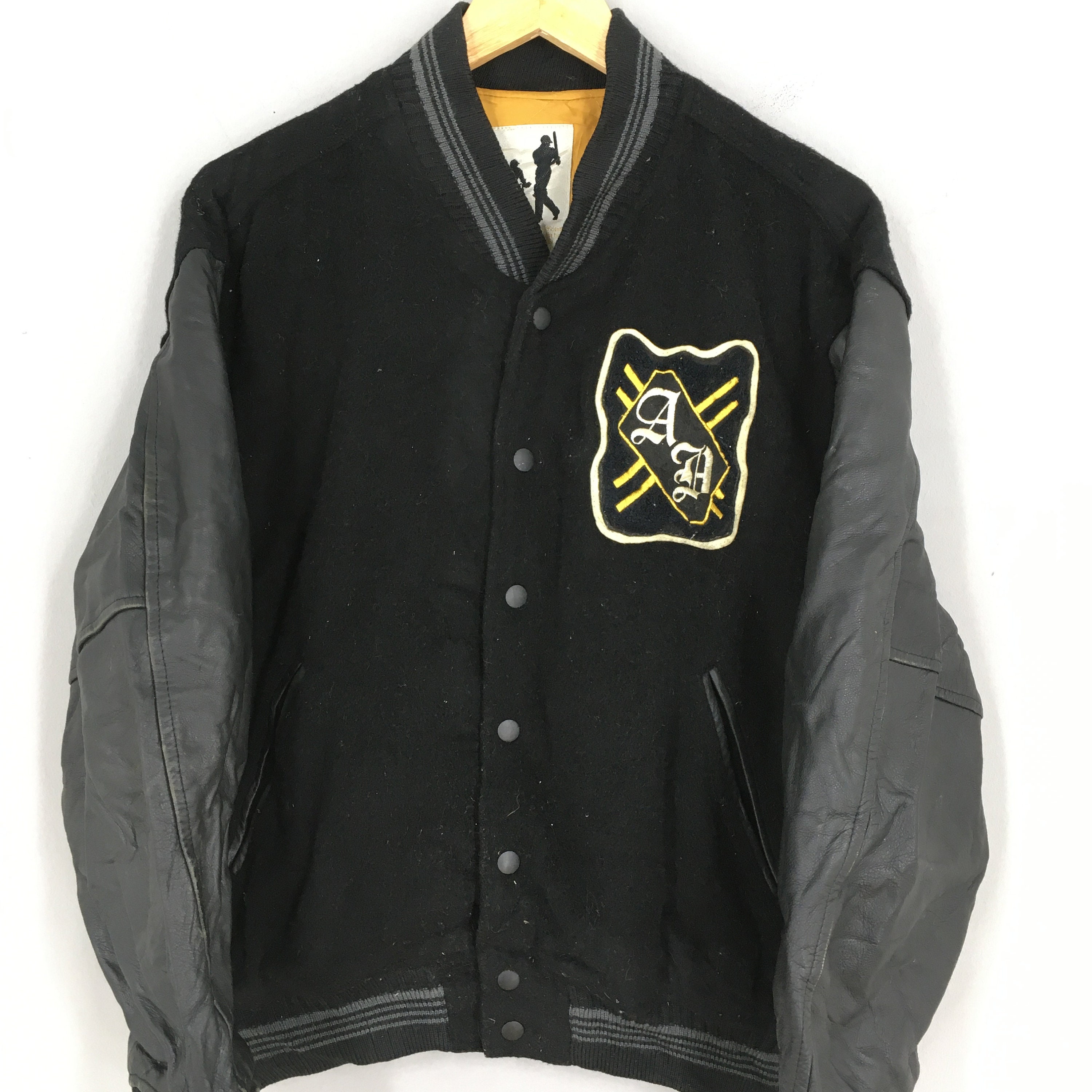 My Treasure Anecdote Varsity Wool Baseball Jacket Large Vintage 