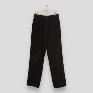 Size 29x34 Vintage 90s Polo Club Dark Brown Corduroy Pants RL Ralph Lauren Loose Cut Ralph Lauren Chinos Zipper Trouser Work Pants W29
