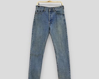 Size 27x29 Vintage 90s Levi's 501 Black Jeans Light Wash Levi's
