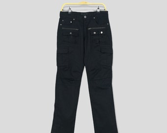 Size 31x33 Semantic Design Cargo Pants Black Bondage Pants